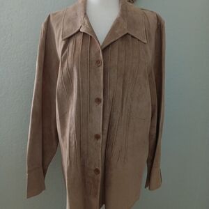 Elegant Tan Leather Jacket for Women